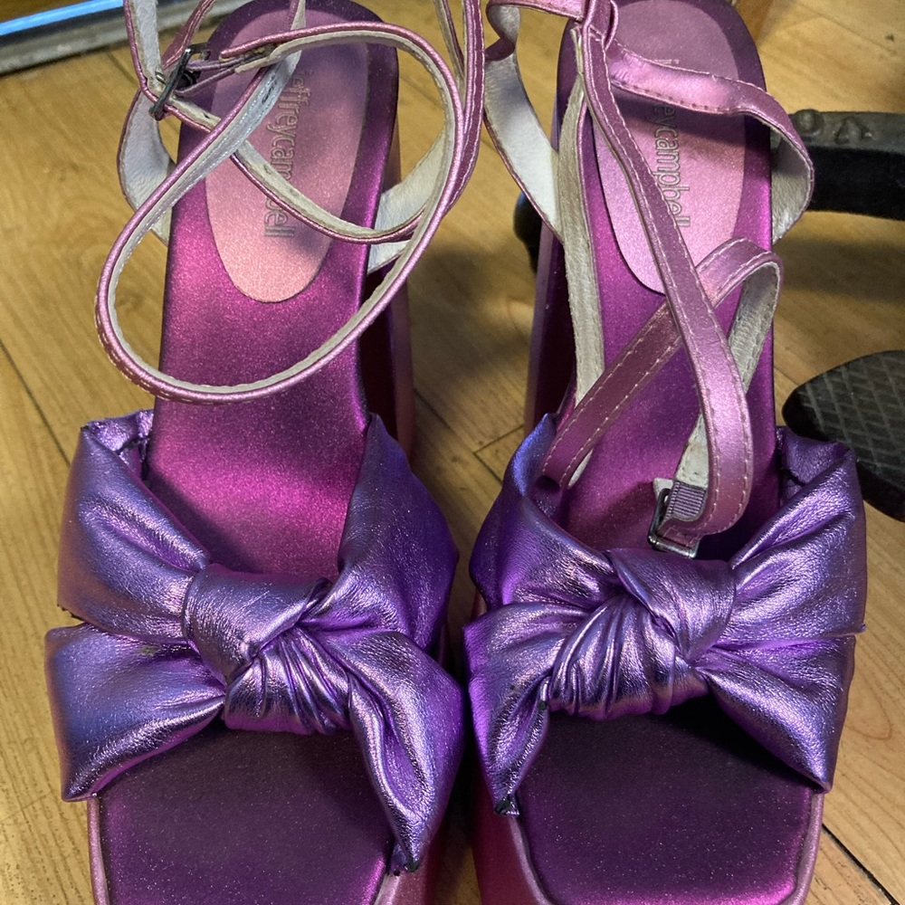 JEFFREY CAMPBELL Purple Platform Sandals - Picture 2 of 4